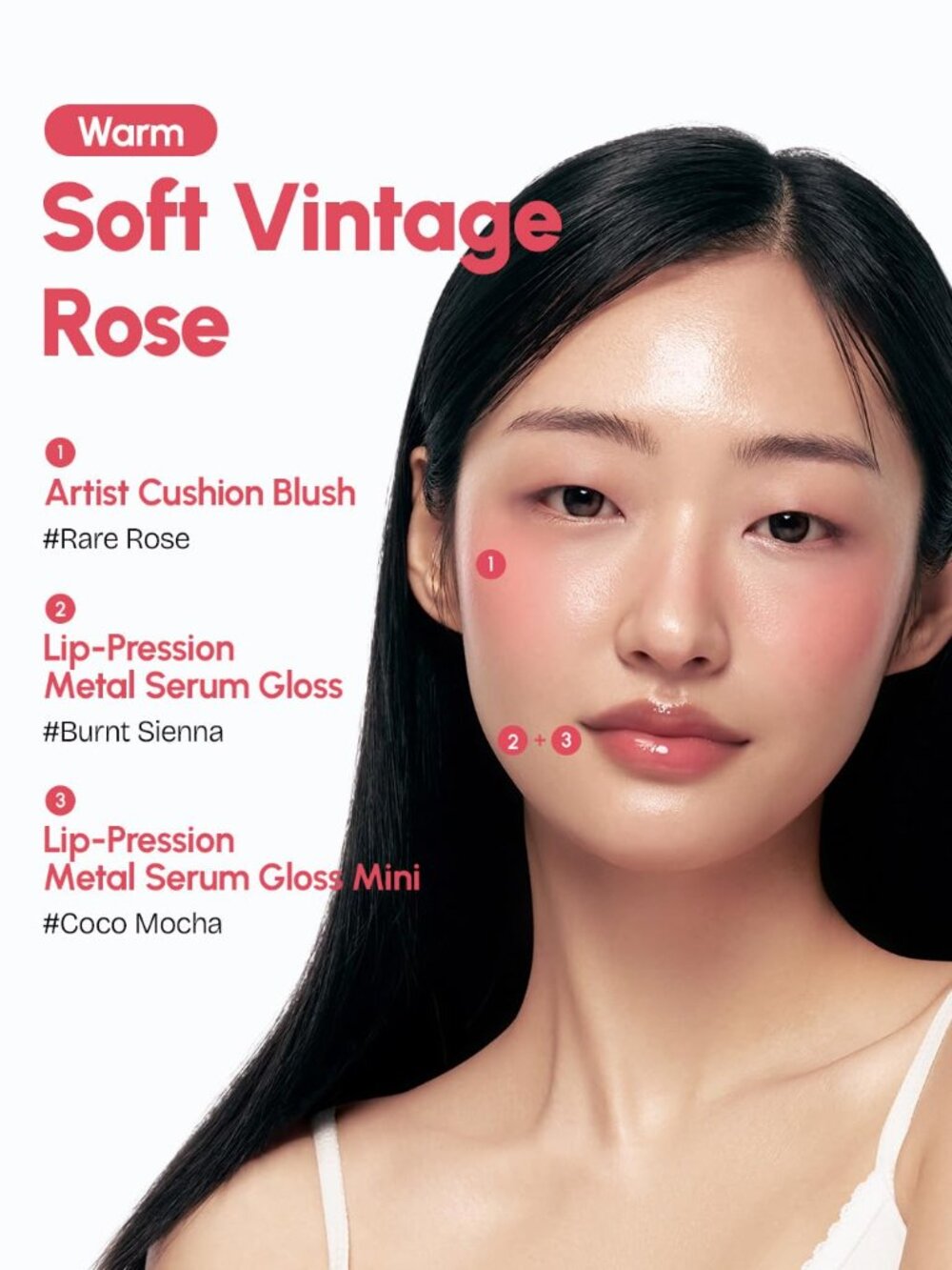 ✨New Artist Flush Trio Blush Lip Gloss Duo Soft Vintage Rose Set - Picture 5 of 8